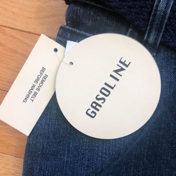 🔴 2 for $25 Gasoline jeans size 10/32 with belt straight leg - Picture 4 of 9